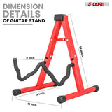 5 Core Guitar Stand A Frame Shape w Soft Foam Arm Non Slip Rubber for Acoustic Electric Bass Ukulele
