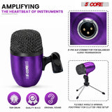 5 Core Conga Mic Snare Tom Set Professional XLR Cardioid Condenser Instrument Microphone Kit