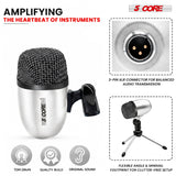 5 Core Conga Mic Snare Tom Set Professional XLR Cardioid Unidirectional Instrument Microphone Kit