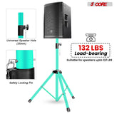 5 Core Speaker Stand Adjustable 31 to 54" PA DJ Tripod Stands Heavy Duty w 35mm Insert 132 Lbs