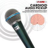 5 Core Microphone Professional Dynamic Mic Karaoke Singing XLR Wired Micrófono