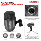 5Core Tom Snare Mic Cardioid Dynamic Microphone for Drum Kit Percussion Instrument BLACK