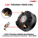 5 Core Compression Driver 1″ PA Horn Tweeter Pro Audio 500W 1.34″ Voice Coil 13Oz Magnet 8Ohm Driver