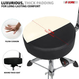 5 Core Drum Throne w Backrest 4" Padded Stool Airlift Adjustable 25.5" Drummer Chair 441Lb Capacity