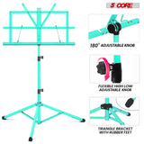 5 Core Music Stand Adjustable Desktop Book Stands Portable Sheet Holder All Metal Foldable Bookstand