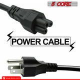 5Core AC Power Cord 6Ft 2 Prong US Male to Female Extension Adapter 18AWG 10A 7A 125V