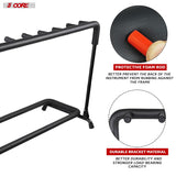5Core Multi Guitar Rack Stand Floor 9 Slot Adjustable Flying V Guitars Holder