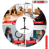 5 Core Mic Stand Adjustable Desktop Microphone Stands Tripod Portable Pedestal Para Microfono