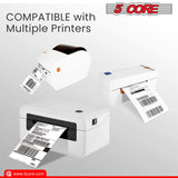 5 Core 4x6 Direct Thermal Shipping Labels, 1 Rolls 250 Labels per Roll, Perforated, Mailing Postage Shipping Label Compatible with Zebra Rollo
