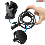 5Core Microphone Arm Stand Desk Suspension Boom Scissor Desktop Mic Holder w Pop Filter