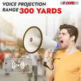 5Core Megaphone Bullhorn Speaker 20W Bull Horn Battery Power Cheer Megafono Loudspeaker USB