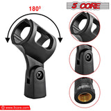 5 Core Microphone Clip Holder 2 Pieces with Screw Adapters 5/8 to 3/8 Inch
