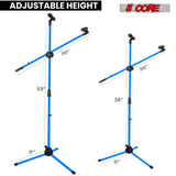 5Core Tripod Mic Stand Adjustable Heavy Duty Floor Holder Microphone Boom Arm SKY BLUE
