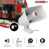 5 Core PA Horn Speaker 8Pcs 8 Inch 65W Loud Audio Outdoor Speakers System 8Ohm Reflex Megaphone