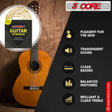5 Core Acoustic Guitar 6 String Set Light Gauge Steel Carbon Core Bright Powerful Tone Heavy Duty