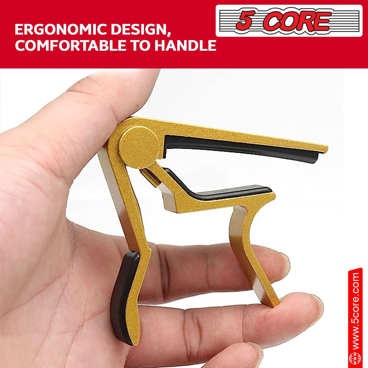 5Core Capo Pair Ukulele Comfortable Grip Close-Up
