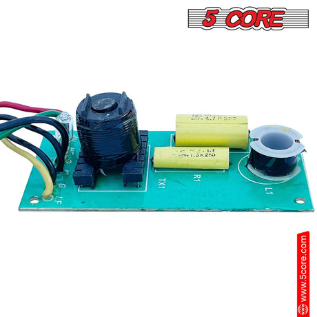 5Core 2-way passive crossover network, low-resistance high-performance air core coil