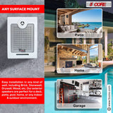 5Core Outdoor Speakers Stereo In Wall 500W Peak Passive Home Audio System