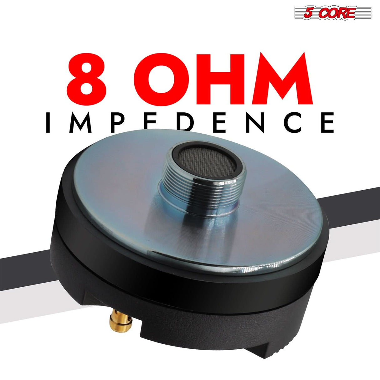 5 Core Compression Driver 2Pc 1″ PA Horn Tweeter Pro Audio 1600W 1.75″ Voice Coil 20Oz Magnet 8Ohm