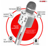 5 Core Microphone Wireless Karaoke Mic With Speaker 3 in 1 Portable Bluetooth Microfono Inalambrico