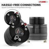 5Core Super Tweeter 2Pc 1" Car Audio Speaker 60W Max Power 4 Ohm Titanium Diaphragm Neodymium Magnet
