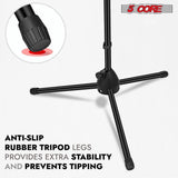 5 Core Microphone Stand Pair Floor 72" Adjustable w Telescoping Boom Arm