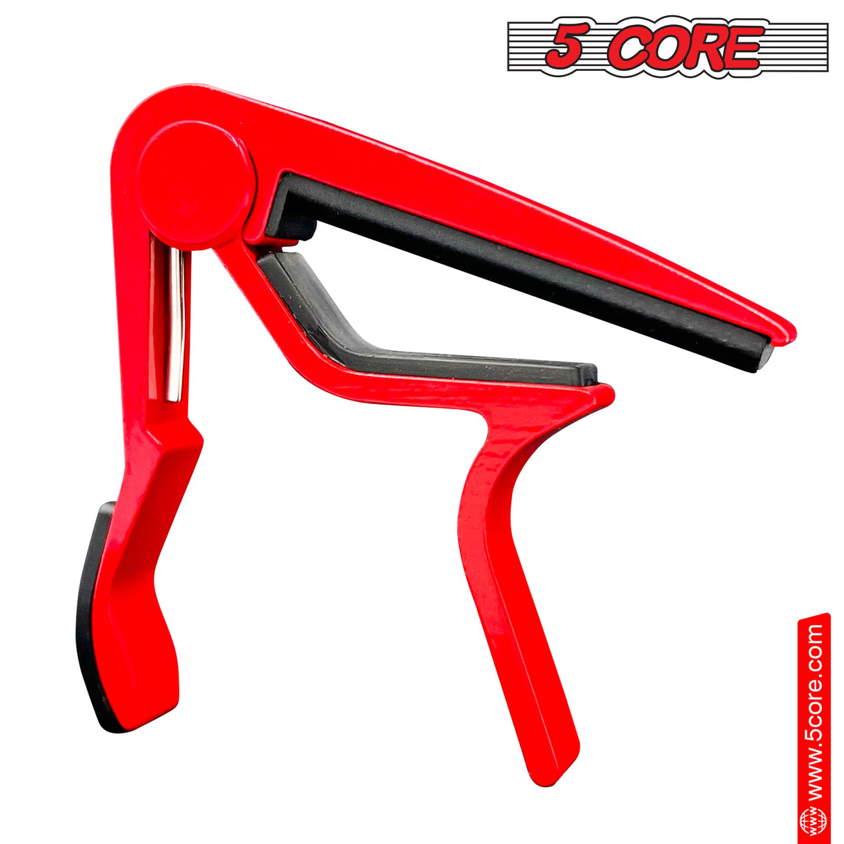 5Core Capo Acoustic Electric Guitar 6 String Kapo Clip For Banjo Mandolin Ukulele RED
