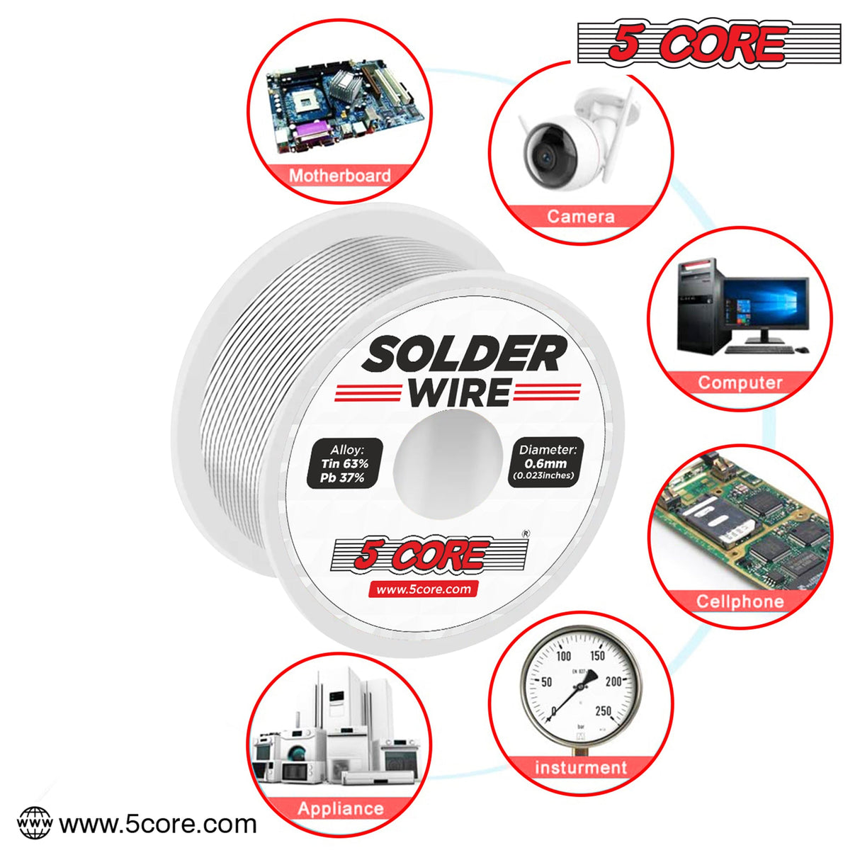 5 Core Solder Wire DIY Tin Lead for Soldering Components