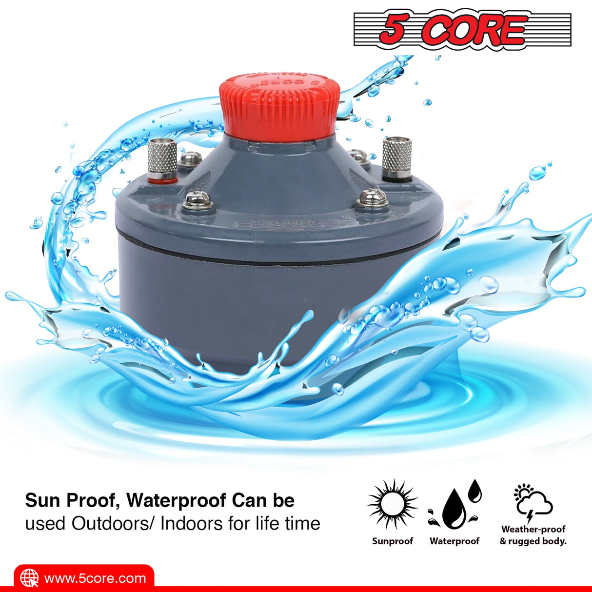 5 Core Compression Driver 500W Peak Aluminium Tweeter Diaphragm 16 Ohm Throat Twist Horn Speaker
