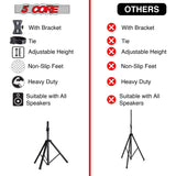 5 Core Speaker Stand Tripod Heavy Duty Adjustable 60" Universal Mount for PA DJ Studio