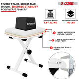 5 Core Keyboard Bench X Style Piano Stool Padded Adjustable Keyboards Chair