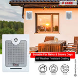 5Core Outdoor Speakers Stereo In Wall 500W Peak Passive Home Audio System