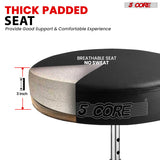 5Core Drum Throne Adjustable Guitar Stool Padded Seat + Drum Practice Pad Snare Drumming Stand