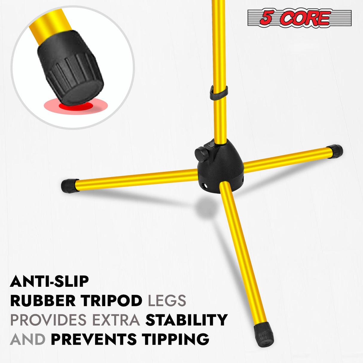 5Core Tripod Mic Stand Adjustable Holder Floor Microphone Boom Arm
