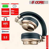 5 CORE Bluetooth Headphones Over Ear Noise Cancelling Headset Stereo Headphone with Padded Ear Cups + Adjustable Headband HEADPHONE 13 G