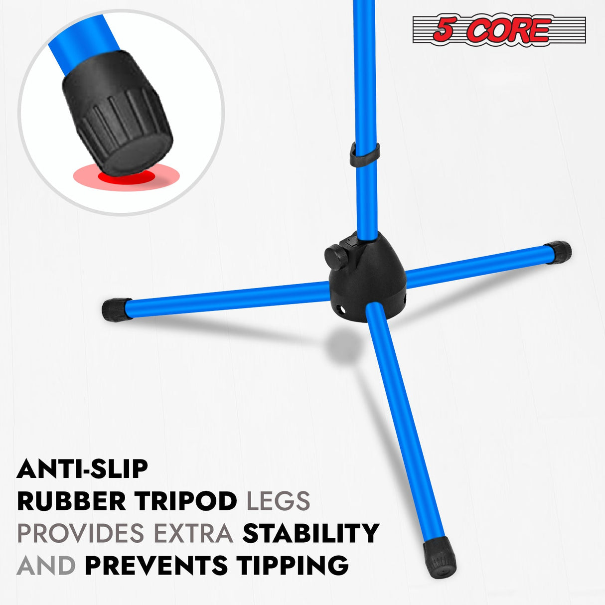 5Core Tripod Mic Stand Adjustable Holder Floor Microphone Boom Arm