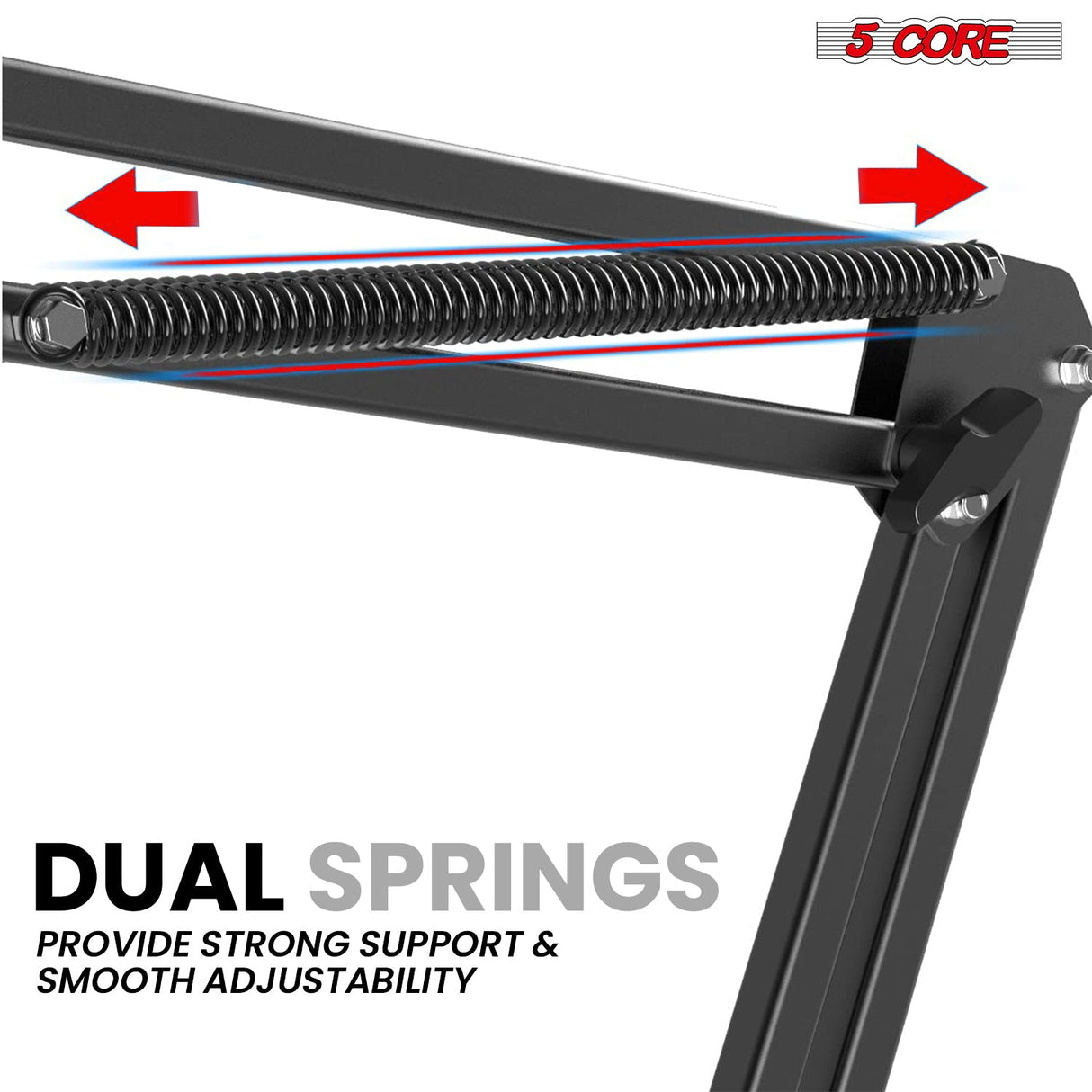 5Core Microphone Stand Suspension Desk Scissor Boom Arm 16" Shock Mount Pop Filter