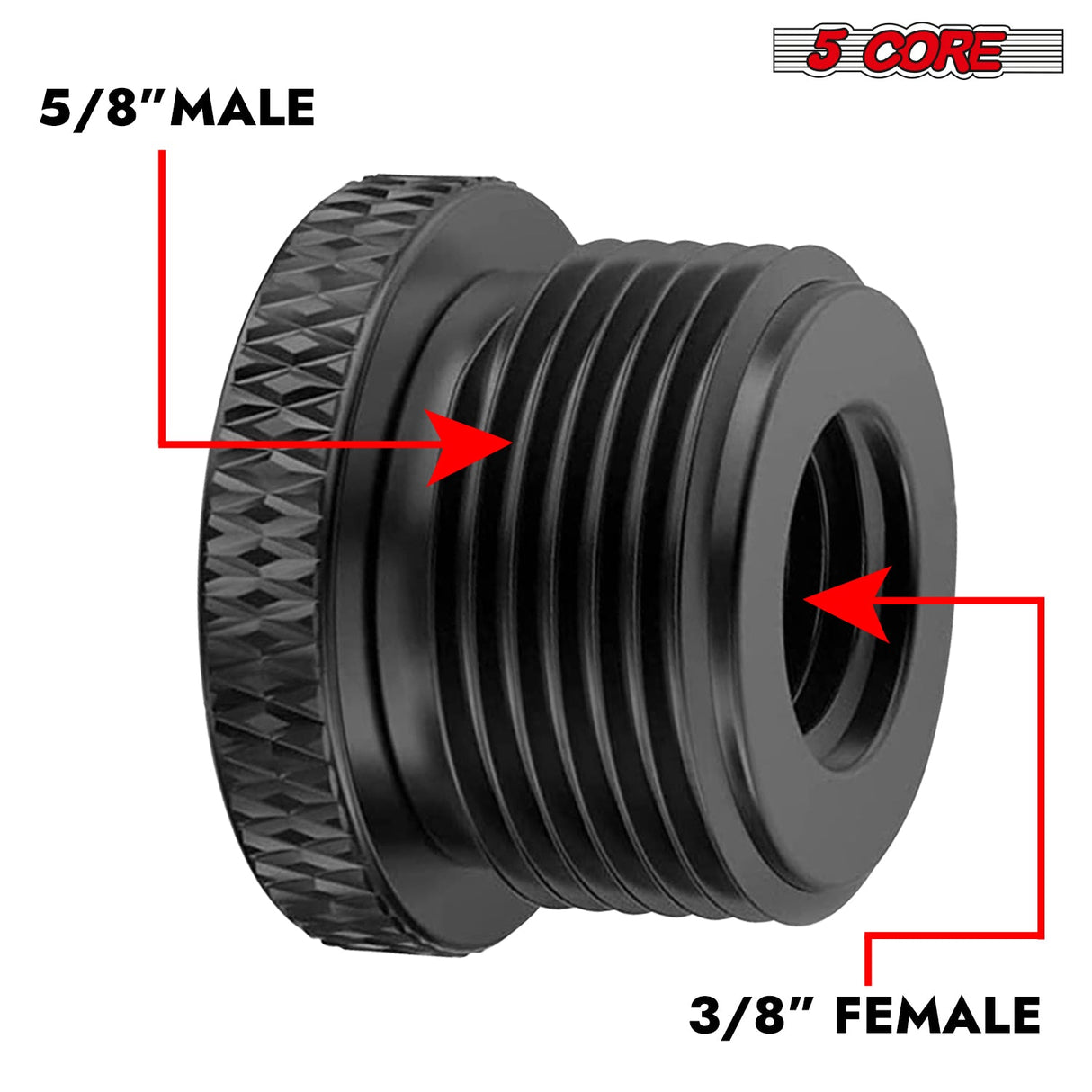 5 Core Mic Stand Adapter 12 Pieces 5/8 Male to 3/8 Female Screw Thread Conversion Connector