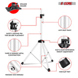 5Core Speaker Stand Tripod Tall Adjustable 72 Inch DJ Studio Monitor Stands Pole Mount WHITE