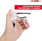 5 Core Capo Acoustic Electric Guitar 6 String Kapo 2 Pair Quick And Easy Adjustment Classic Clip For Banjo Mandolin