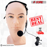 5 Core Headset Microphone Professional Flexible Boom Wired Hands Free Mic 1/4" Connector Jack