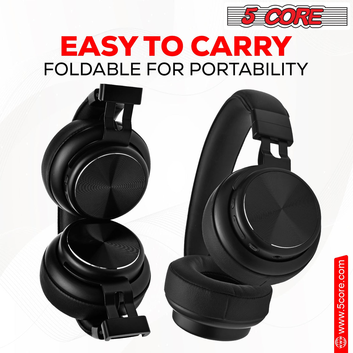 5Core Bluetooth Headphones Wireless Noise Cancelling Audifonos Inalambricos