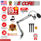 5Core Microphone Stand Suspension Desk Scissor Boom Arm w Shock Mount Pop Filter