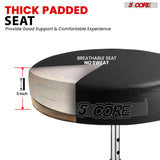 5Core Drum Throne Adjustable Guitar Stool Padded Seat + Drum Practice Pad Snare Drumming Stand