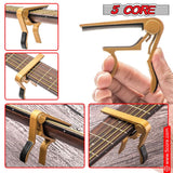 5Core Capo Acoustic Electric Guitar 6 String Kapo Clip For Banjo Mandolin Ukulele