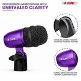 5 Core Conga Mic Snare Tom Set Professional XLR Cardioid Condenser Instrument Microphone Kit