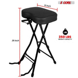 5Core Guitar Stool 3.15" Padded Chair Foldable Heavy Duty Music Seat Built in Foot Rest Guitar Stand
