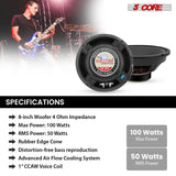 5 Core 8 Inch Guitar Amp Woofer Replacement Speaker 100W 4 Ohm for Electric Guitar Cabinets