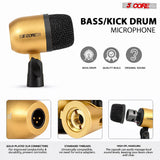 5 Core Drum Microphone Kit 9Pc All Metal Drummer Mics Tom/Snare & Cymbals Wired Instrument Drums Set
