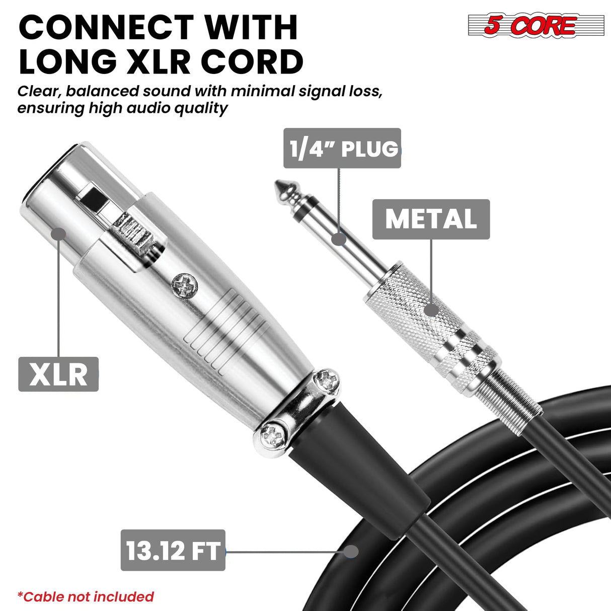 5Core XLR Microphone Dynamic Mic Karaoke Singing Studio Microfono Handheld Mics